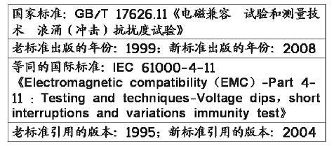 電壓暫降、短時中斷和電壓變化抗擾度試驗