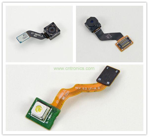 拆前置、后置攝像頭及閃光燈