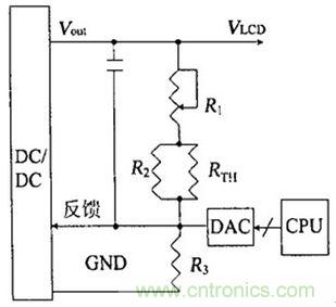 溫度補償/ 對比度調(diào)節(jié)電路