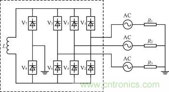 三相接地系統(tǒng)固態(tài)短路限流器主電路拓?fù)? width=