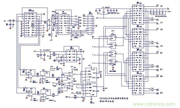 圖3：步進(jìn)電機驅(qū)動器的脈沖驅(qū)動電路及步時電機的工作電流設(shè)定電路等