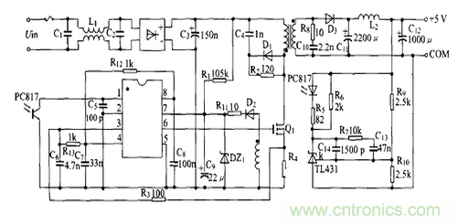 采用光藕和電壓基準(zhǔn)進(jìn)行反饋