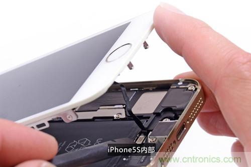 土豪金iPhone 5S拆解：內(nèi)部結(jié)構(gòu)升級，維修難度增加