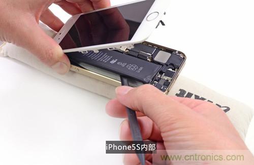 土豪金iPhone 5S拆解：內(nèi)部結(jié)構(gòu)升級，維修難度增加