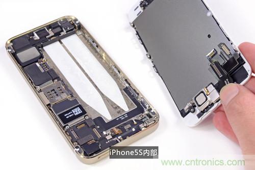 土豪金iPhone 5S拆解：內(nèi)部結(jié)構(gòu)升級，維修難度增加