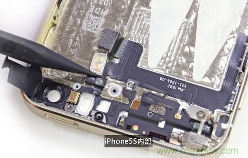 土豪金iPhone 5S拆解：內(nèi)部結(jié)構(gòu)升級，維修難度增加