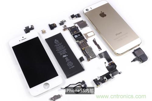 土豪金iPhone 5S拆解：內(nèi)部結(jié)構(gòu)升級，維修難度增加