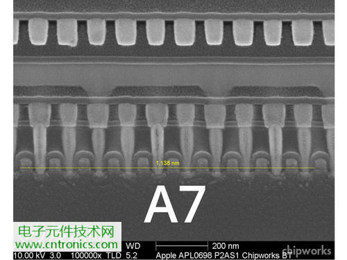 iPhone 5S芯片級拆解，顯微鏡下的A7處理器揭秘