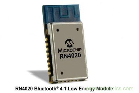 Microchip公司的RN4020模塊集成了包括天線在內(nèi)完整的低功耗藍(lán)牙射頻電路。RN4020采用密封的10mm x17mm x 2mm封裝，內(nèi)置有板載陶瓷天線、2.4GHz的低功耗藍(lán)牙收發(fā)器、帶完整的嵌入式低功耗藍(lán)牙協(xié)議棧的微控制器以及UART和USB接口。