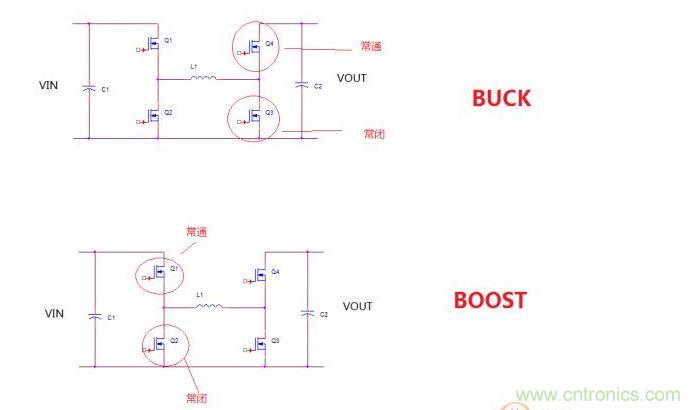 四開(kāi)關(guān)buck-boost的拓?fù)? width=