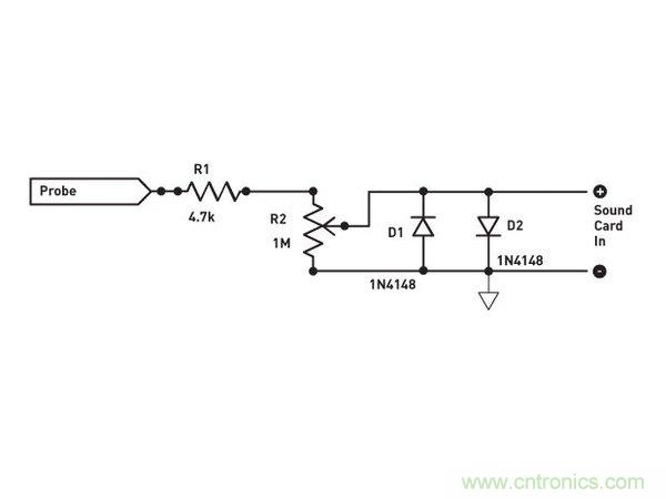 利用軟件和簡(jiǎn)單電路就能把電腦音效卡變成示波器