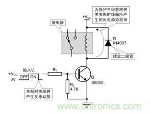 詳解三極管驅(qū)動繼電器