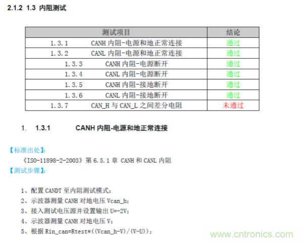 CAN一致性測(cè)試系統(tǒng)之終端電阻與內(nèi)阻測(cè)試