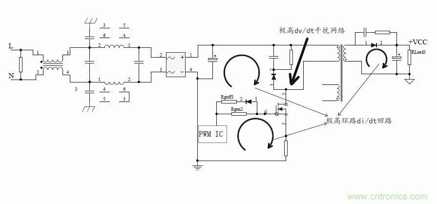 如何改善開(kāi)關(guān)電源電路的EMI特性？