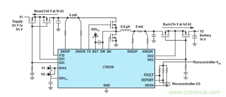 簡化雙電池電源系統(tǒng)，48 V/12 V汽車應(yīng)用指日可待