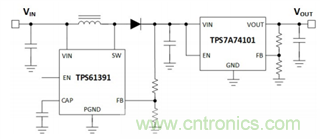 TPS61391升壓變換器，為電容麥克風提供48V超低噪聲幻象電源