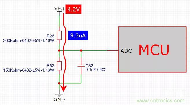 電池電壓偵測電路“踩坑”：分壓電阻的精度竟然是5%，不是1%