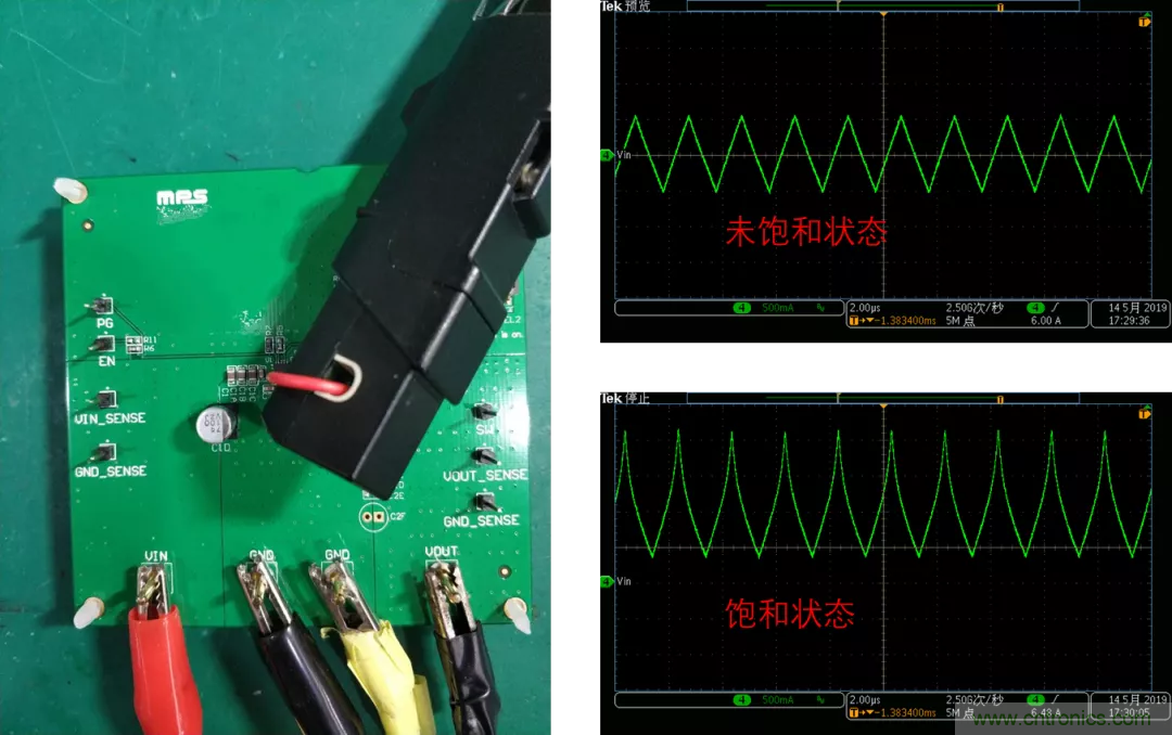 如何判斷電感飽和？