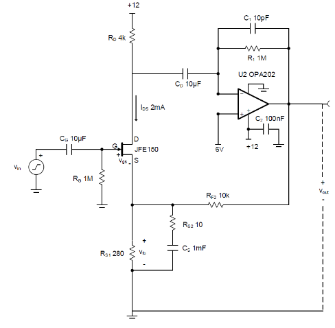 如何使用分立式 JFET 放大低噪聲電路中的小信號(hào)？