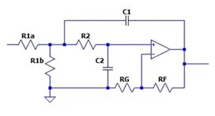 二階運(yùn)算放大器的低通、帶通和高通濾波器設(shè)計